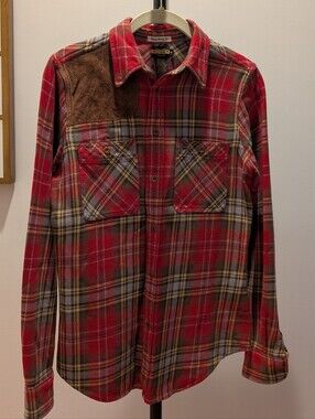 Ralph Lauren Rugby Women's Skinny Fit Plaid Flannel Shooting Shirt Sz 6